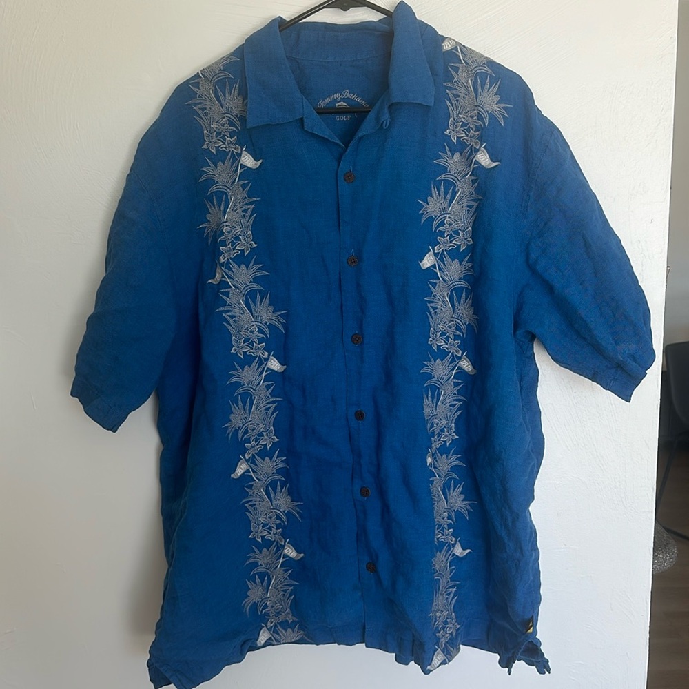Tommy Bahama Linen Men’s Golf Shirt - XL